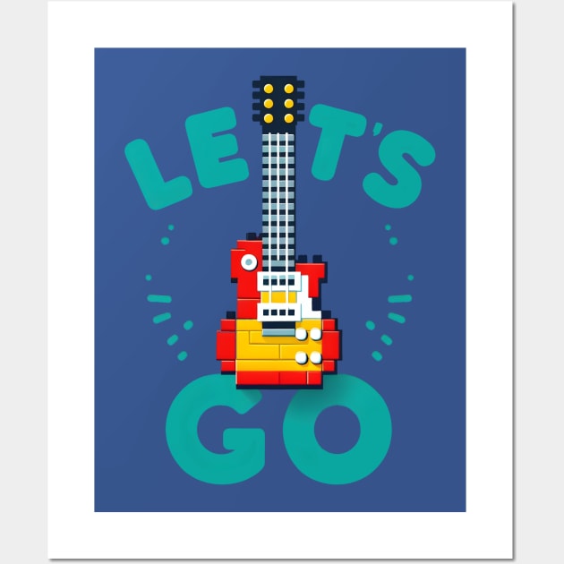 Let’s Go (Lego) Guitar Wall Art by FanArts